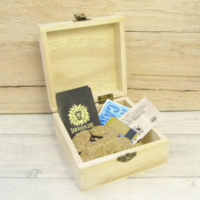 Wooden Memory Keepsake Box -  Circle Motif