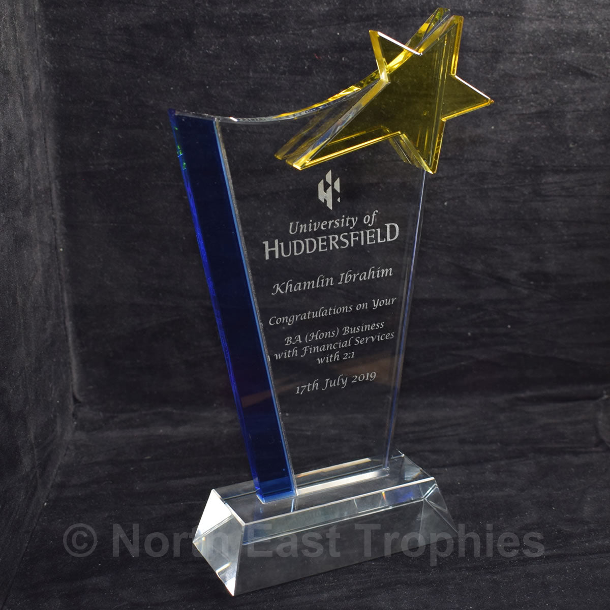 Festival Star Optical Glass Trophy Award
