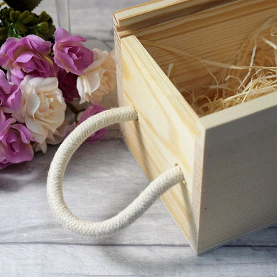Personalised Wooden Wine Box with Clear Lid - Mr & Mrs Bride & Groom Wedding Gift
