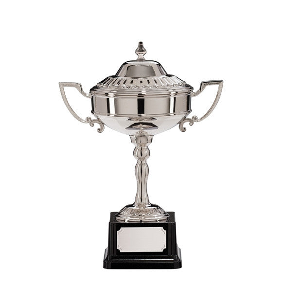 Sterling Nickel Plated Trophy Cup With Lid