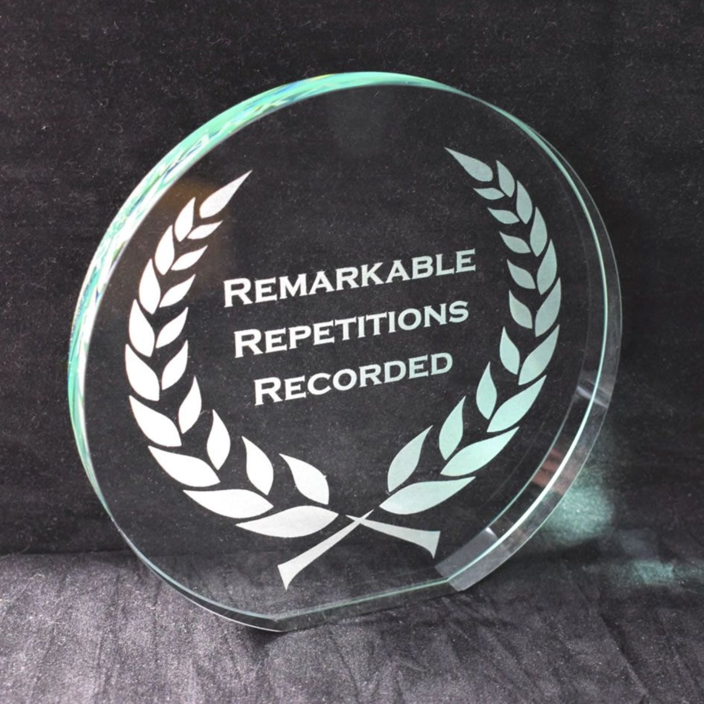 poppy jade glass trophy award