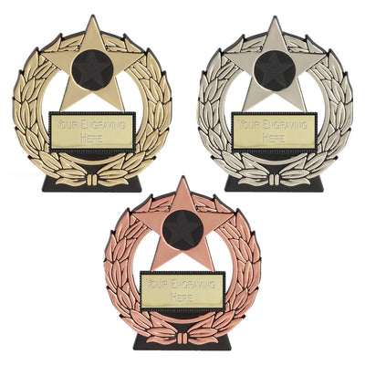 budget mega star plaque award bronze silver gold