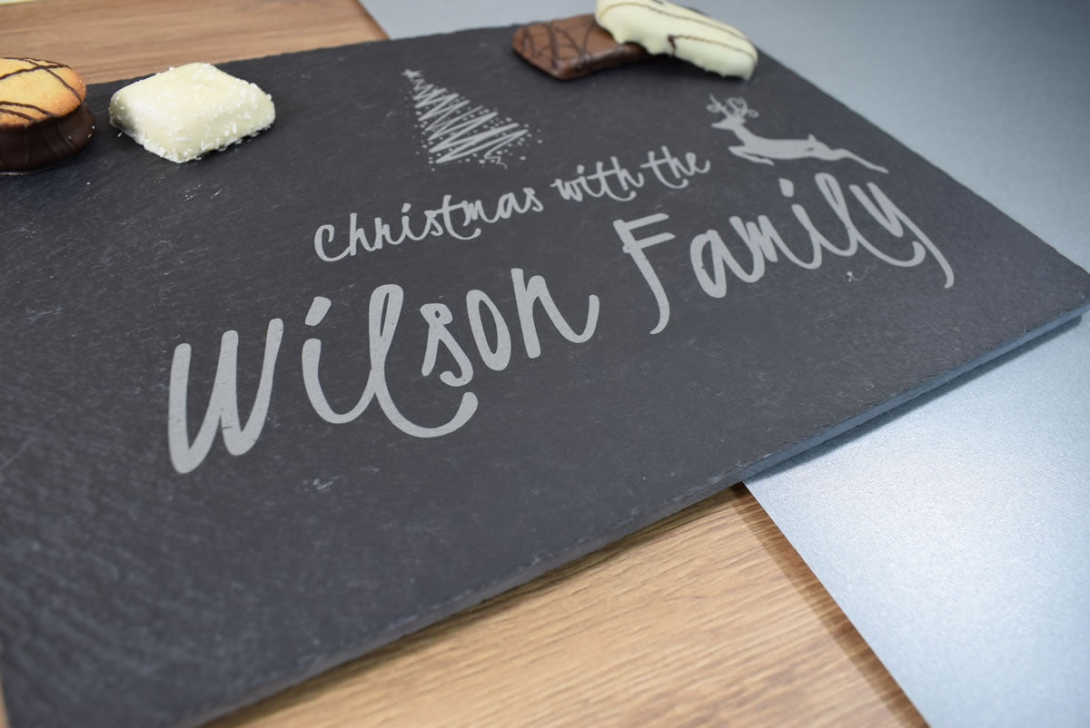 Personalised Christmas Serving Board or Christmas Placemats - Christmas Deer