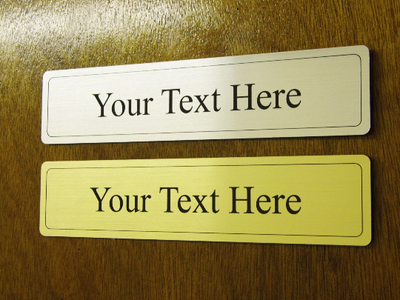 Personalised Metallic Door Sign