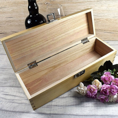 Personalised Wooden Wine Box - Mr & Mrs Couples Wedding Gift
